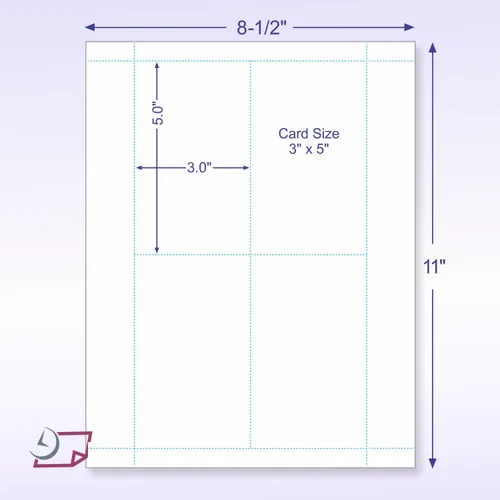 Miniatura 2 de NextDayLabels - Tarjetas de índice de 3 x 5 pulgadas, 4 tarjetas por página de 8-1/2 x 11 pulgadas, paquete de 100 hojas, funcionarán para todas