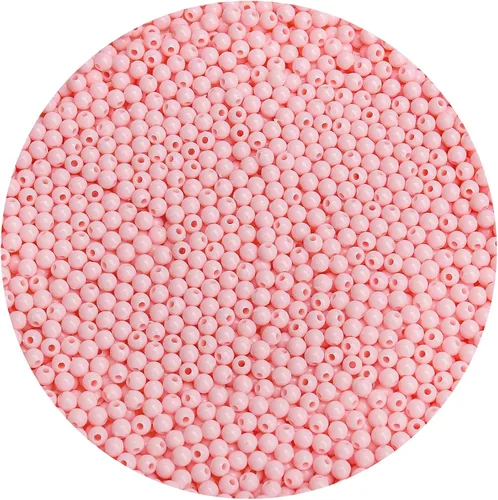 Miniatura 74 de BONNY BOXX 2000 piezas 4 mm cuentas redondas de acrílico de zafiro suave, bolas de plástico de chicle de burbujas, cuentas gruesas de bolas