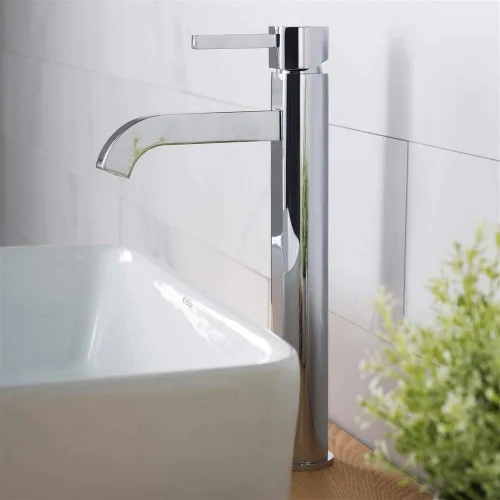 Miniatura 3 de Kraus Ramus Grifo de Fregadero de Una Sola Manija para Baño en Níquel Satinado, FVS-1007SN