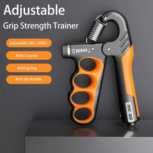 Miniatura 2 de Grip Strength Trainer, 5-100KG (11-220 LB) Adjustable Resistance Forearm Hand Gripper Strengthener with Counter, Hand Wrist Exercise Workout Rojo