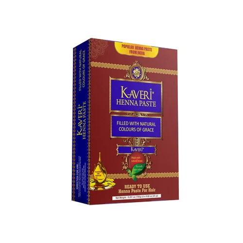 Miniatura 9 de Kaveri Paquete de 4 tubos de cono de henna listos para usar, color marrón oscuro natural, color rojo, para mujeres, perfecto para con aceite
