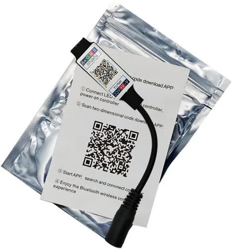 Miniatura 2 de DC 5V-24V Mini Bluetooth RGB Controller 6A para 3528 5050 COB LED Tira de luz Controlador inalámbrico de teléfono inteligente (negro)