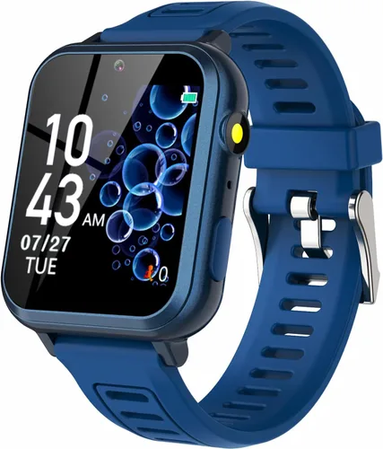 Miniatura 10 de Sedzofan Reloj inteligente para niños con 24 juegos de rompecabezas, pantalla táctil HD, cámara, reproductor de música, podómetro, despertador