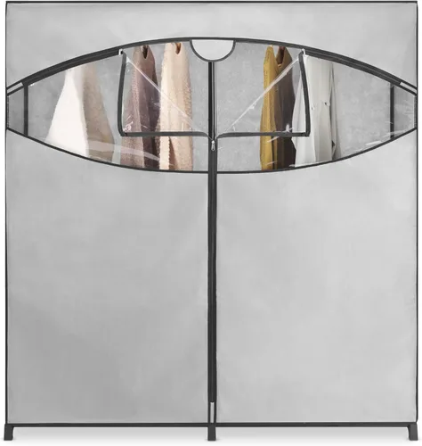 Miniatura 3 de Whitmor Armario de ropa portátil extra ancho - 60 pulgadas de ancho - Almacena ropa de temporada - Gris