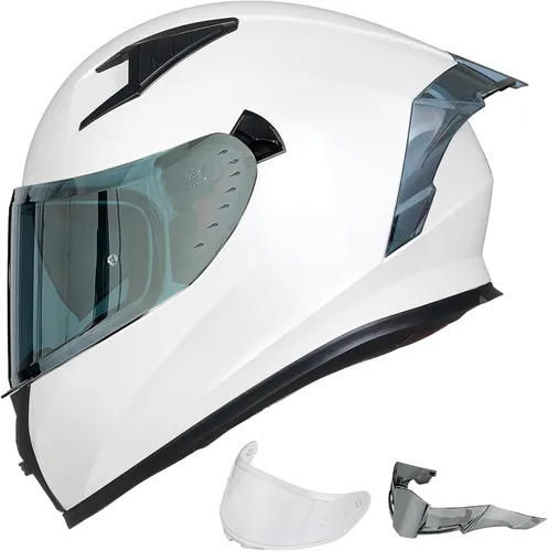 Miniatura 15 de ILM - Casco completo de motocicleta con Pinlock compatible con viseras y aletas transparentes y tintadas, casco para Street Bike y Motocross