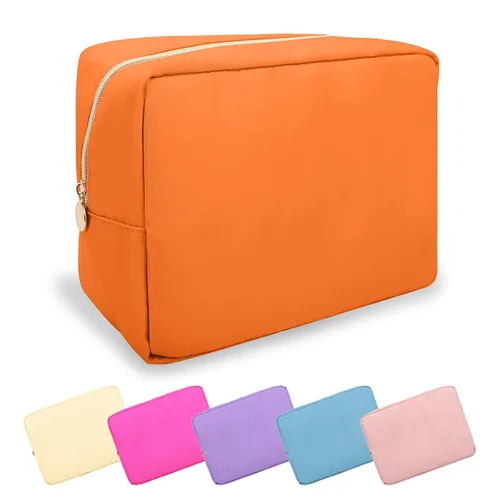 Miniatura 95 de Estuche pequeño para lápices y maquillaje para bolso, lindo estuche de lápices, bolsa de pinceles de maquillaje de nylon con cremallera, estuche