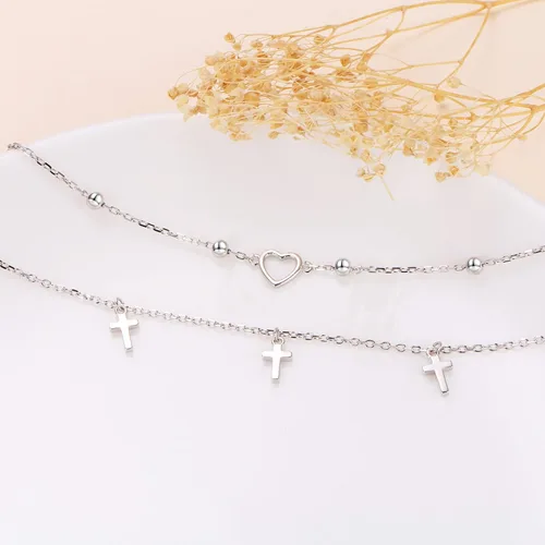 Miniatura 4 de ALPHM - Tobillera para de plata esterlina ajustable, para mujer