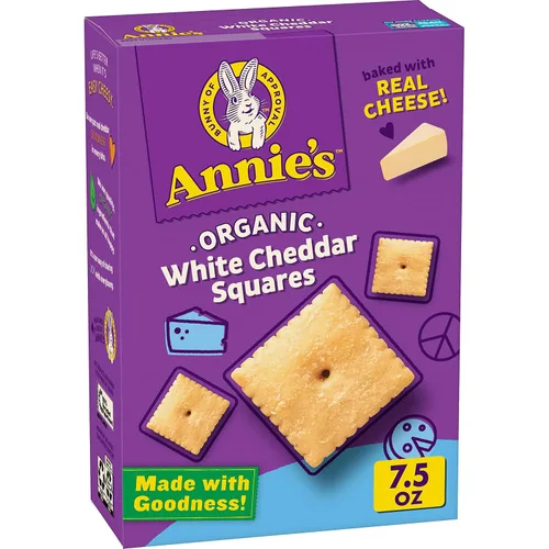 Miniatura 16 de Annie's Galletas orgánicas originales de Cheddar Squares horneadas, hechas con queso real, 11.25 onzas