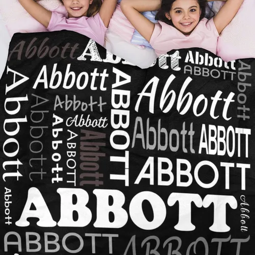 Miniatura 4 de Manta personalizada con nombre, mantas de monograma personalizadas con diseño de color de contraste, manta personalizada para bebés, niñas, niños