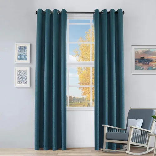 Miniatura 17 de BLUENILEMILLS Paneles de cortinas opacas para oscurecer la habitación con bolsillo para barra, cortinas perfectas para ventanas de cocina, Beige