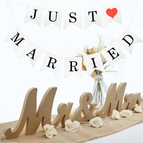 Miniatura 19 de Letrero de Mr y Mrs para mesa de boda, letras grandes de madera de Mr y Miss, letra de madera para decoración de fiesta, mesa principal de boda