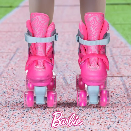 Miniatura 6 de Barbie 2in1 Kids Roller Skates, Transform from Quads to Inlines Skates, Durable Hardshell Boot, LED Wheels for Quads and Inlines, ABEC-7 Carbon