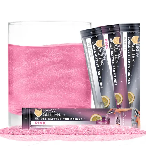 Miniatura 16 de Brew Glitter - Purpurina comestible para bebidas, cócteles, cerveza, adornar bebidas Certificado Kosher y Halal 100% comestible y de grado Azul