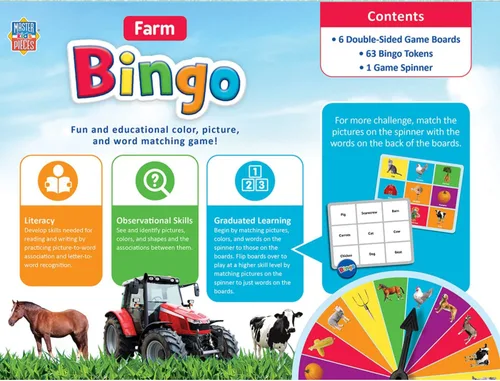 Miniatura 3 de MasterPieces Juegos para niños - Farm Bingo Juego