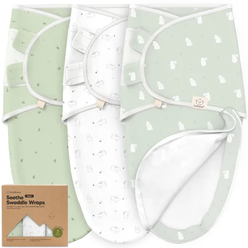 Miniatura 26 de Saco de dormir para bebé con cremallera - Paquete de 3 mantas envolventes para recién nacidos de 0 a 3 meses, bebé, niña, niño, saco de dormir suave