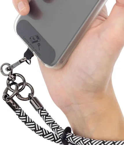 Miniatura 3 de Correa de teléfono para teléfono, pieza de repuesto para correa de teléfono, paquete de 4 4_Negro_A