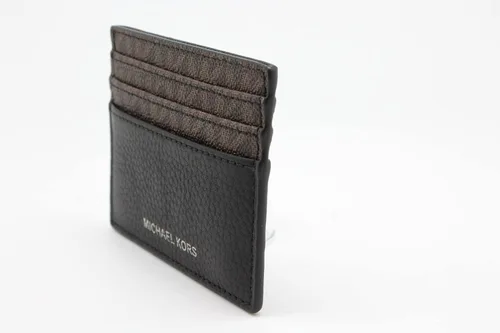 Miniatura 5 de Michael Kors Cooper - Funda para tarjetas altas para hombre, color marrón y negro