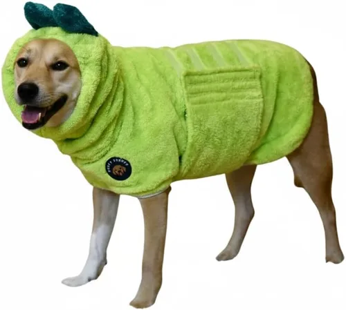 Miniatura 16 de DERPYCHAPPY Bata de Toalla Premium para Perros y Albornoz para Perros para Secar Perros Hecho en Corea Toalla de Baño de Microfibra Súper