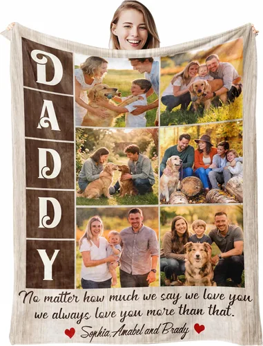 Miniatura 35 de D-Story Manta personalizada con fotos, texto, Manta personalizada con imagen, texto o fotos para mejores amigas, hermanas, regalos para cumpleaños