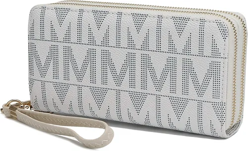 Miniatura 16 de MKF Collection Mia K - Cartera de pulsera para mujer, pequeña cartera de cuero vegano para tarjetas de crédito con cremallera y bolsillo