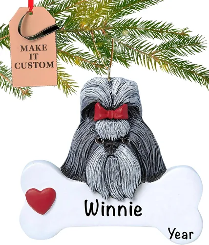 Miniatura 50 de Adorno personalizado de hueso de perro Doberman Pinscher 2025 Personalización gratuita las 24 horas Adornos de Navidad de la primera Navidad