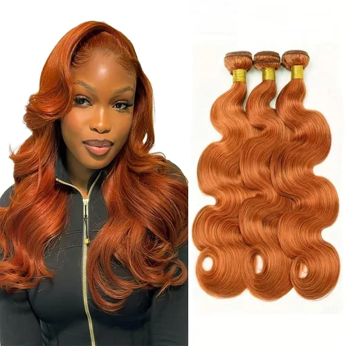 Miniatura 43 de Color 30 paquetes de cabello humano marrón onda del cuerpo paquetes 8 10 12 pulgadas brasileño virgen Remy extensiones de cabello humano doble trama
