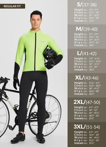 Miniatura 7 de BALEAF Pantalones de ciclismo de invierno para hombre, con acolchado 4D, térmicas, resistentes al agua, para ciclismo, para clima frío, bolsillos