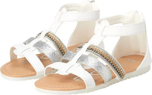 Miniatura 4 de bebe Sandalias para niña Sandalias de gladiador con diamantes de imitación y purpurina (niña pequeñaniña grande), Blanco, 0 Little Kid