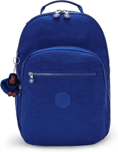 Miniatura 34 de Kipling Seoul - Mochila grande metálica para portátil de 15 pulgadas, Agua (Aqua Flowers)