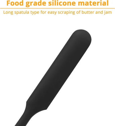 Miniatura 3 de KUFUNG - Espátula de silicona, libre de BPA y resistente al calor hasta 480°F, espátulas de goma antiadherente para cocinar, hornear y mezclar Negro