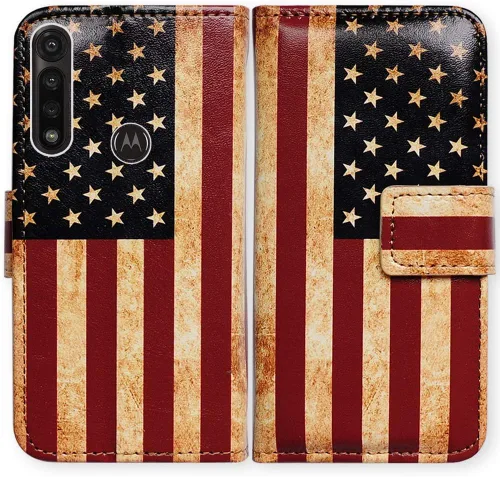 Miniatura 31 de Bcov Funda para Moto G Power 2020, Motorola G Power, funda de piel con tapa y soporte para ranura para tarjeta y soporte para Motorola Moto G Power