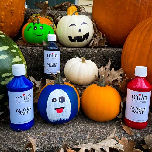 Miniatura 8 de milo Juego de pintura acrílica de 6 colores Botellas de 4 onzas Paquete de pintura acrílica de colores primarios para estudiantes Hecho