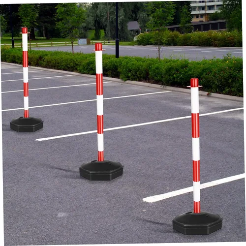 Miniatura 2 de Marcadores de entrada de bolardo de seguridad Bolardo de tráfico poste delineador poste con base Conos de tráfico de plástico Conos de tráfico