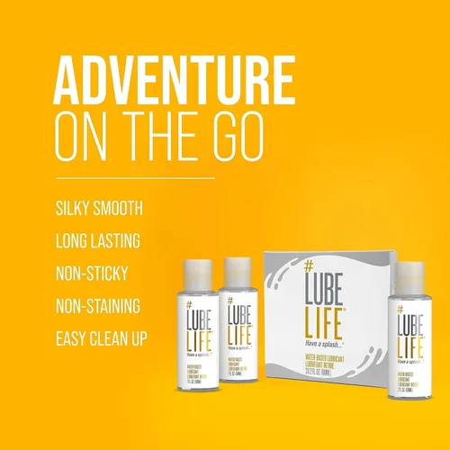 Miniatura 4 de LubeLife Lubricante a base de agua - Lubricante personal para hombres, mujeres y parejas, tamaño de viaje, no mancha, fácil de limpiar, seguro