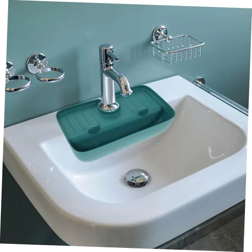 Miniatura 3 de Estante de almacenamiento para fregadero de cocina, tapete de prevención de salpicaduras de agua, organizador de drenaje para fregadero, fácil