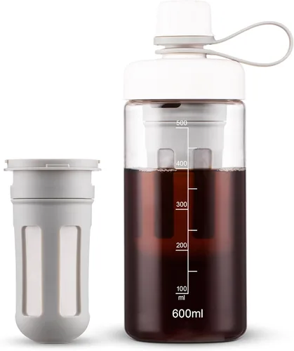 BLUEPOLAR 470ml/16oz Ribbed Glass Tumbler with Straw and Lid, BPA-Free Reusable Iced Coffee Cups with Lids, Thickened Coffee Tumbler for