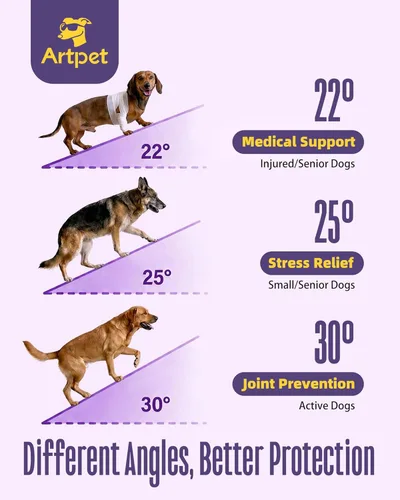 Miniatura 2 de Rampa para perros pequeños para sofá y cama, rampa de cuidado de articulaciones de perro salchicha, plegable, antideslizante, portátil, altura
