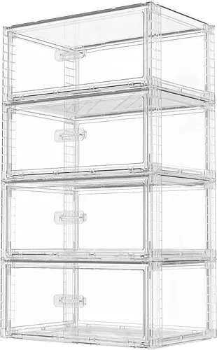 Miniatura 12 de Vtopmart - 2 paquetes de grandes contenedores de almacenamiento apilables transparentes de 27QT, contenedores de almacenamiento de plástico