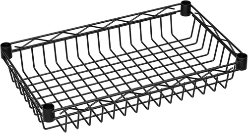 Miniatura 9 de Golpart Estantería de Alambre de 6 Niveles con Cestas, Estantes de Almacenamiento Ajustables, Estante Grande con Cestas para Garaje, Cocina, Negro