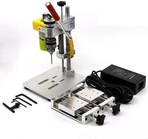 Mini prensa de taladro de precisión CNC máquina de fresado de mesa portátil de sobremesa 795 motor B10 Chuck Metal madera bricolaje herramienta de