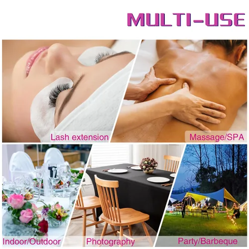 Miniatura 6 de 2 fundas de cama de color rosa para mesa de pestañas de 6 pies o cama de masaje, extensión de pestañas de elastano, funda de cama de elastano