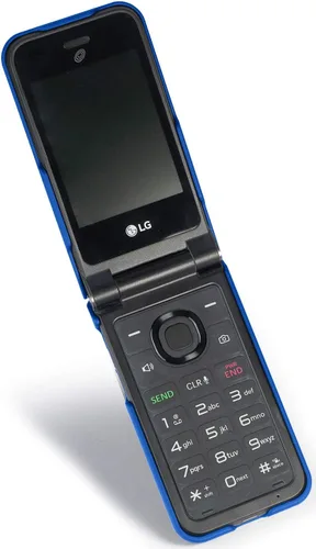 Miniatura 6 de Nakedcellphone Funda para LG Classic Flip, [Cobalt Blue] Carcasa rígida a presión [textura de rejilla] para LG Classic Flip Phone L125DL Azul