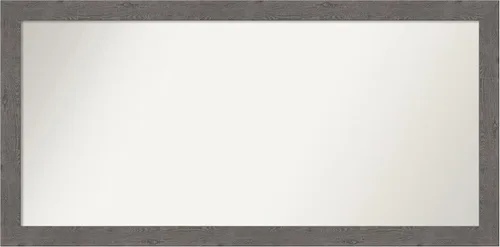 Miniatura 143 de Amanti Art Espejo de baño gris para sobre el fregadero, 31 x 48 pulgadas, espejo de tocador rectangular estrecho de color gris, marco de madera
