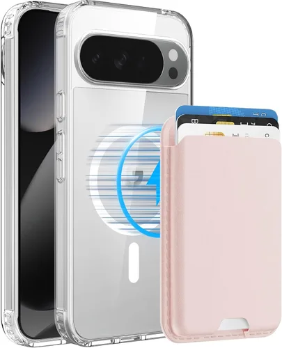 Miniatura 22 de Funda magnética para Google Pixel 9A, cartera magnética desmontable con tarjetero [compatible con MagSafe] de grado militar, a prueba de golpes