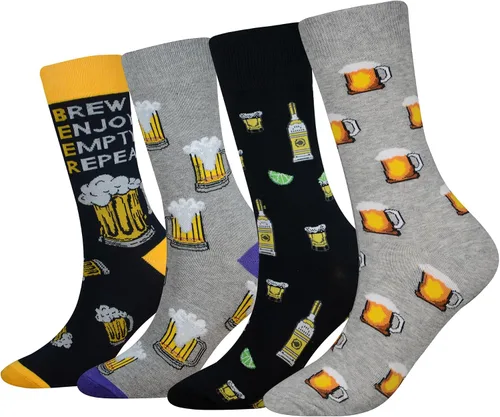 Miniatura 21 de Calcetines de caña corta casuales para hombre, de algodón, con motivo de animales, alocados y divertidos, 5 pares