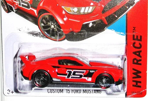 Miniatura 3 de Hot Wheels, 2015 HW Race, Custom '15 Ford Mustang [Rojo] 154/250