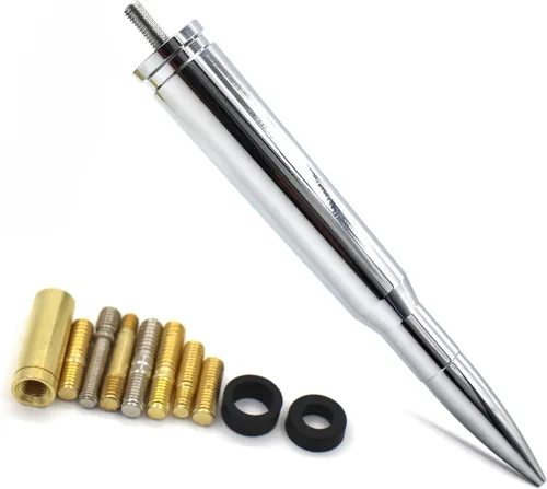 Miniatura 10 de Antena de 50 Cal Stubby con mástil para eliminar la antena de pista, reemplazo para Ford F150 F250 F350 RAM 1500 2500 GMC Denali Chevy Pick-up