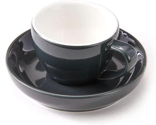 Miniatura 5 de Tazas y platillos de café expreso - Demitasse de 3 onzas para café, juego de 4, colores surtidos (moderno)