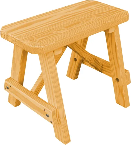 Miniatura 39 de Furniture Barn USA Banco tradicional de pino tratado a presión de 2 pies, tinte de cedro