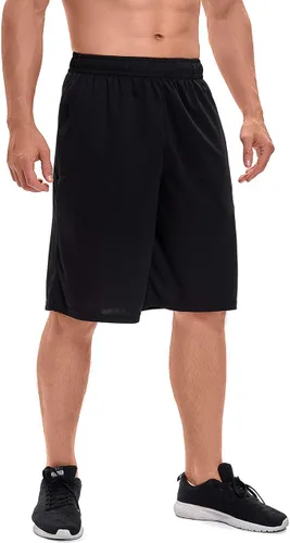 Miniatura 2 de DEVOROPA Men's Athletic Basketball Shorts Loose-Fit Performance Sports Workout Shorts Zipper Pockets